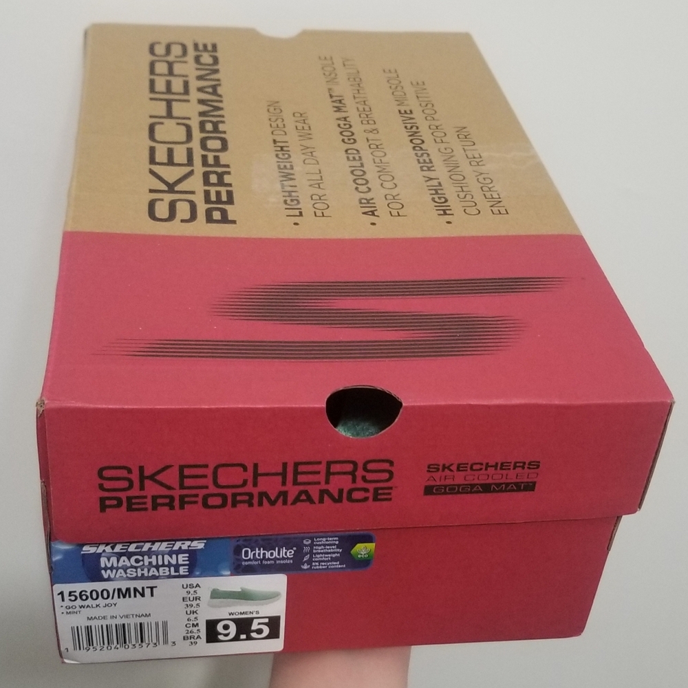 NWT Skechers slip-on Go Walk Ortholite mint colored sneakers women's 9.5 - Picture 4 of 5